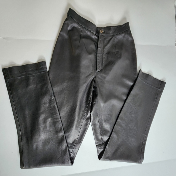 Dana Buchman Pants - Dana Buchman Lamb Skin Leather Black Pants Size 2